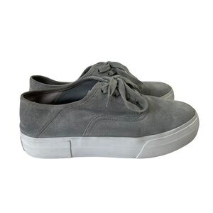 Vince Gray Suede Tennis Shoes